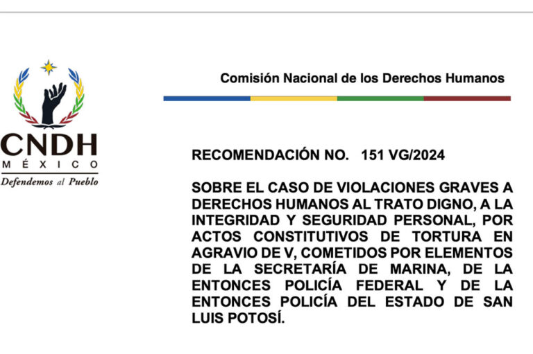 Marina, policías federales y agentes estatales torturaron a un detenido en SLP: CNDH