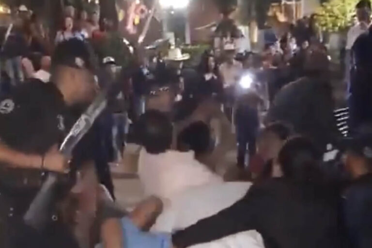 Zafarrancho y disparos al aire, en mitin del Partido Verde en Santa María del Río