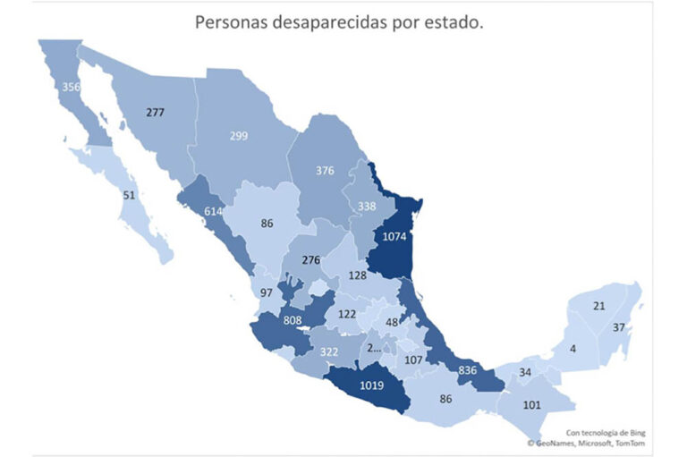Registra SLP 128 personas desaparecidas y se ubica como el estado número 15 con mayor incidencia del país