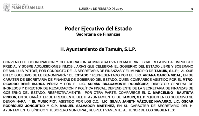 Gobierno estatal cobrará el predial en Tamuín