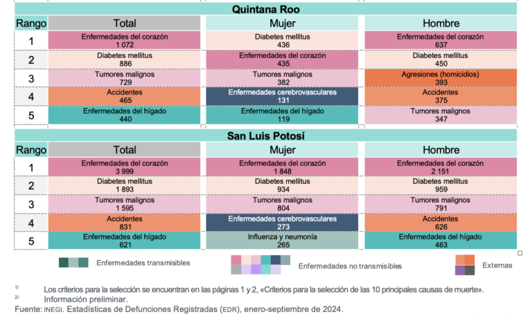 Fallecieron más de 14 mil 500 potosinos entre enero y septiembre de 2024