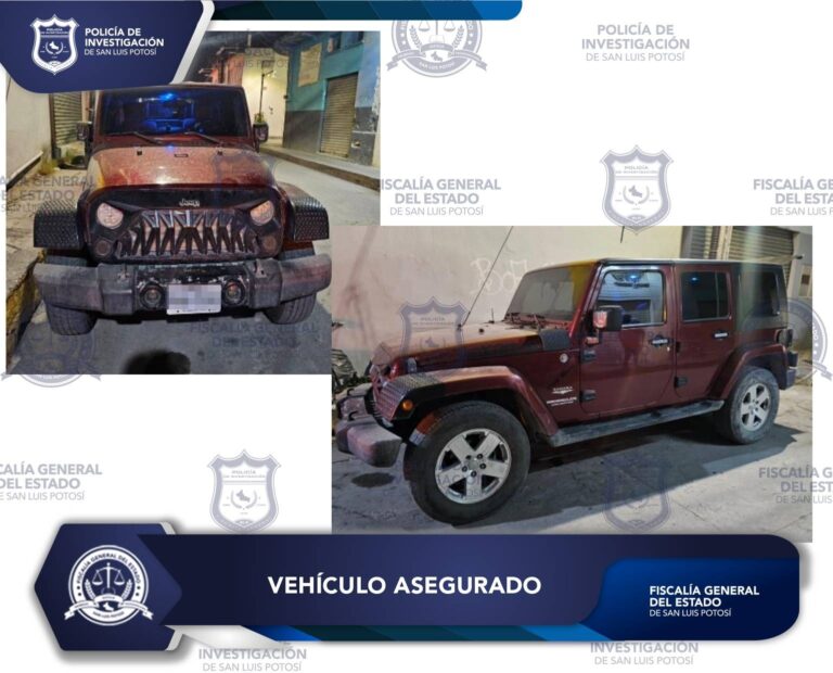 Encuentran en SLP una camioneta robada en Texas