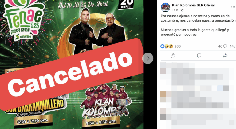 Cancelan presentación de grupo potosino en la Feria Nacional de la Enchilada