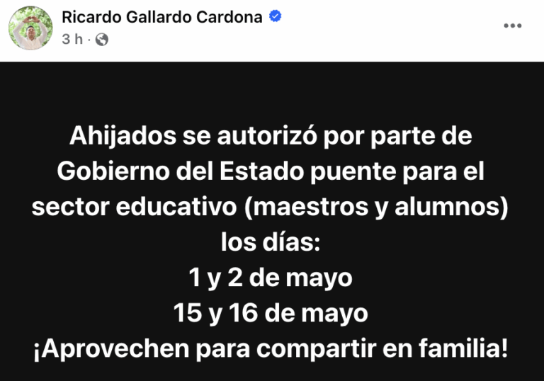 Aún no se reanudan las clases… y el gobernador ya decretó más asuetos para mayo