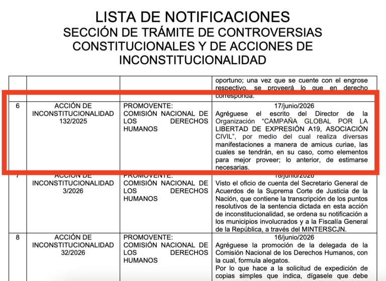 Recibe la SCJN segundo “amicus curiae” contra la “Ley Serrano” y lo suma a la acción de inconstitucionalidad promovida por la CNDH