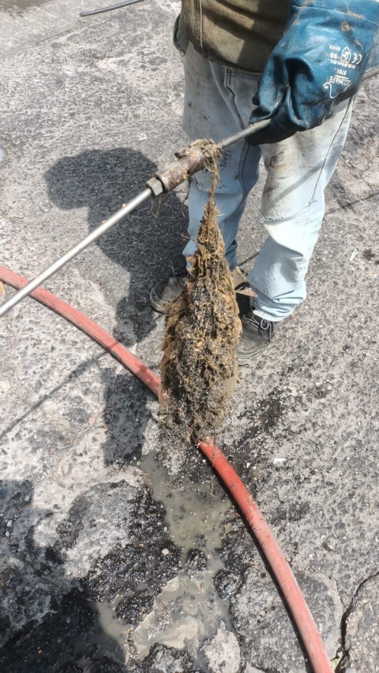 Hallan grasa, lodo, basura y hasta fibras para lavar trastes en drenaje aledaño al mercado República