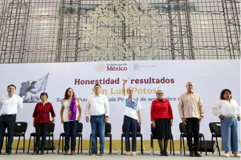 Visita de Sheinbaum a SLP: entre acarreo, mensaje político y abucheos al gobernador